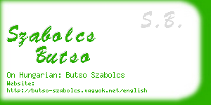 szabolcs butso business card